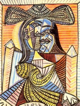 パブロ・ピカソ Painting - 座る女性 4 1938 パブロ・ピカソ